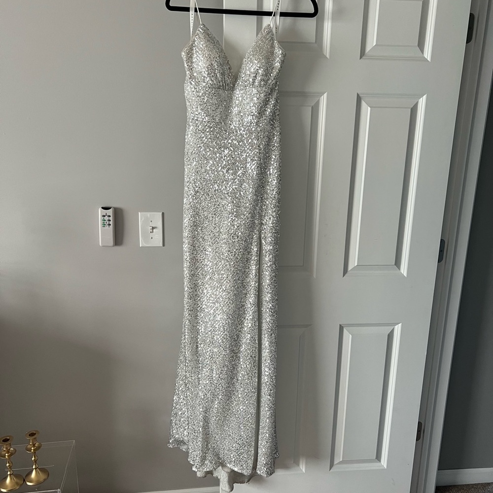 Silver sparkle gown